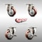 Service Caster 3 Inch 316SS Maroon Polyurethane Wheel Swivel Top Plate Caster Brakes SCC, 2PK SCC-SS31620S314-PPUB-MRN-2-TLB-2 - alternate 3